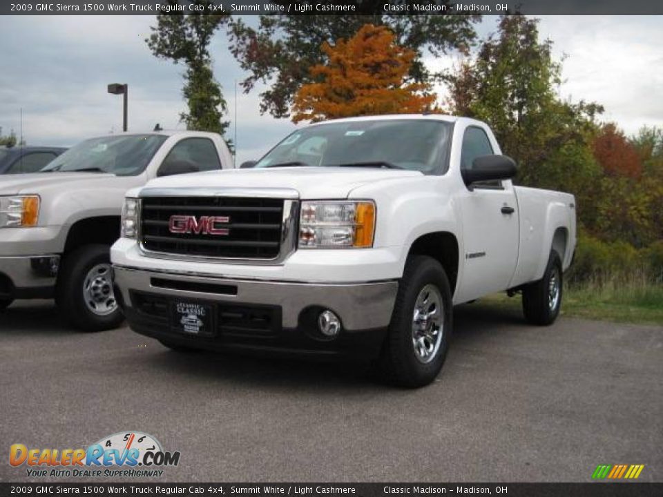 2009 GMC Sierra 1500 Work Truck Regular Cab 4x4 Summit White / Light Cashmere Photo #1