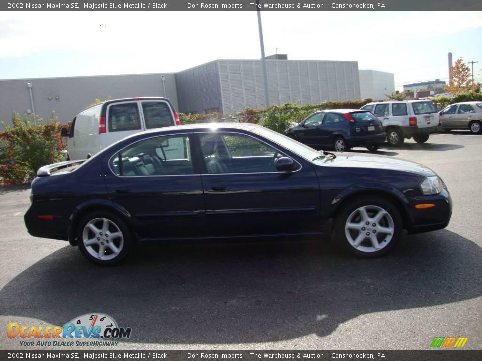 2002 Nissan Maxima SE Majestic Blue Metallic / Black Photo #6