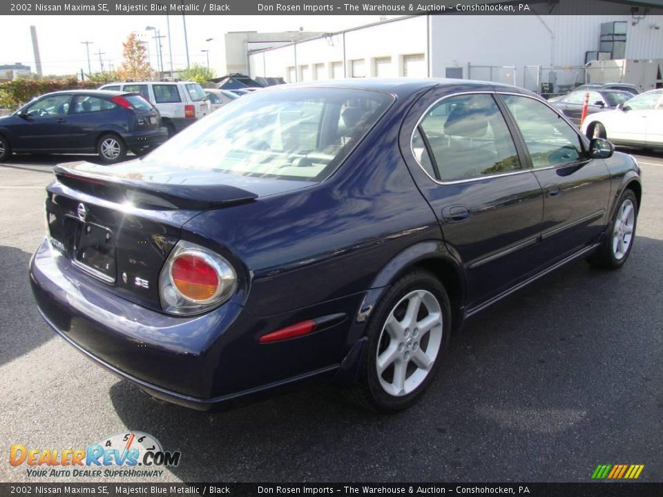 2002 Nissan Maxima SE Majestic Blue Metallic / Black Photo #7