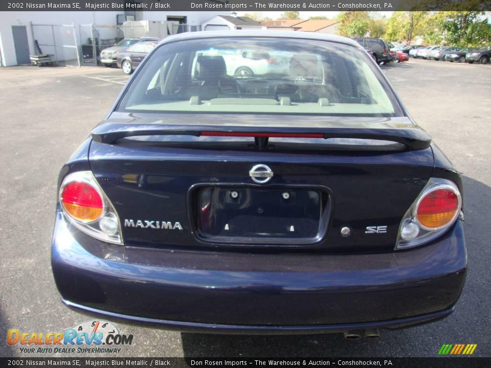 2002 Nissan Maxima SE Majestic Blue Metallic / Black Photo #8