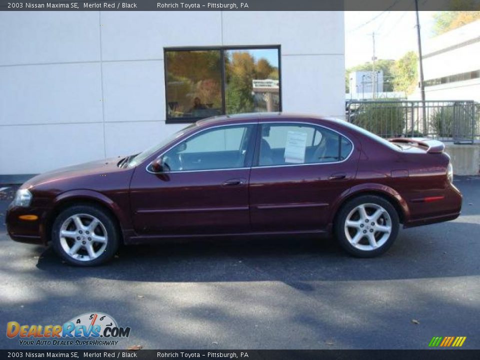 2003 Nissan Maxima SE Merlot Red / Black Photo #1