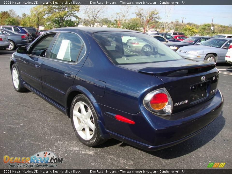 2002 Nissan Maxima SE Majestic Blue Metallic / Black Photo #9