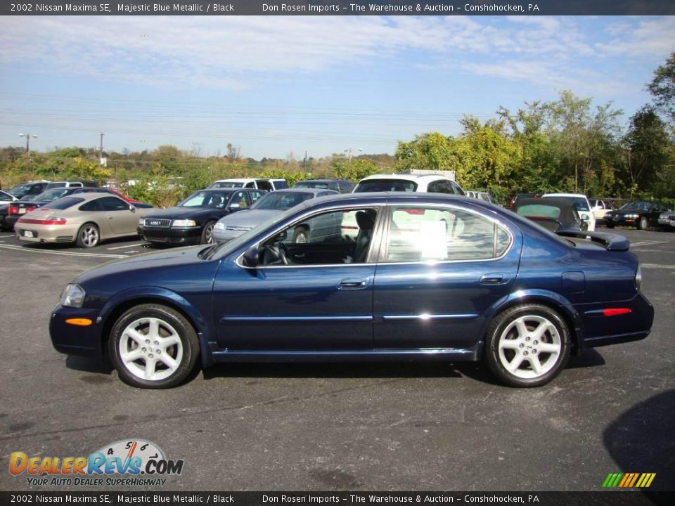 2002 Nissan Maxima SE Majestic Blue Metallic / Black Photo #10