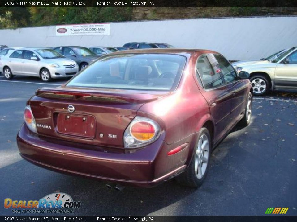 2003 Nissan Maxima SE Merlot Red / Black Photo #4