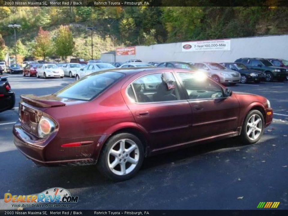 2003 Nissan Maxima SE Merlot Red / Black Photo #5