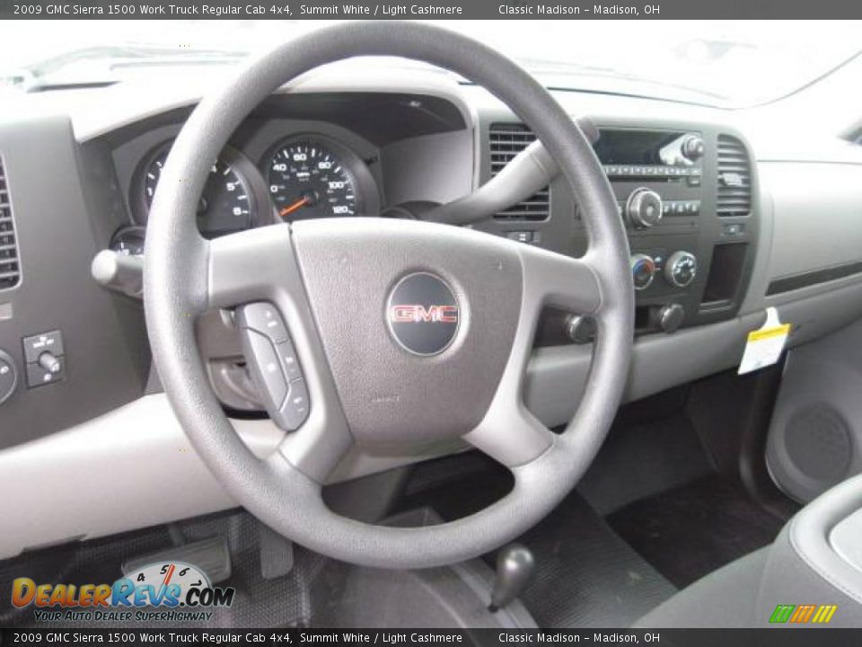 2009 GMC Sierra 1500 Work Truck Regular Cab 4x4 Summit White / Light Cashmere Photo #10