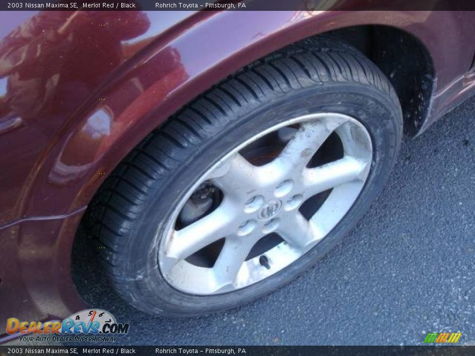 2003 Nissan Maxima SE Merlot Red / Black Photo #9