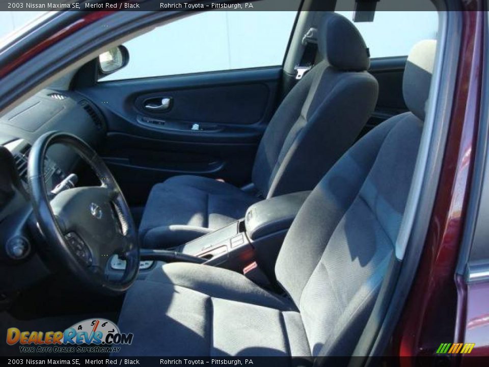 2003 Nissan Maxima SE Merlot Red / Black Photo #10