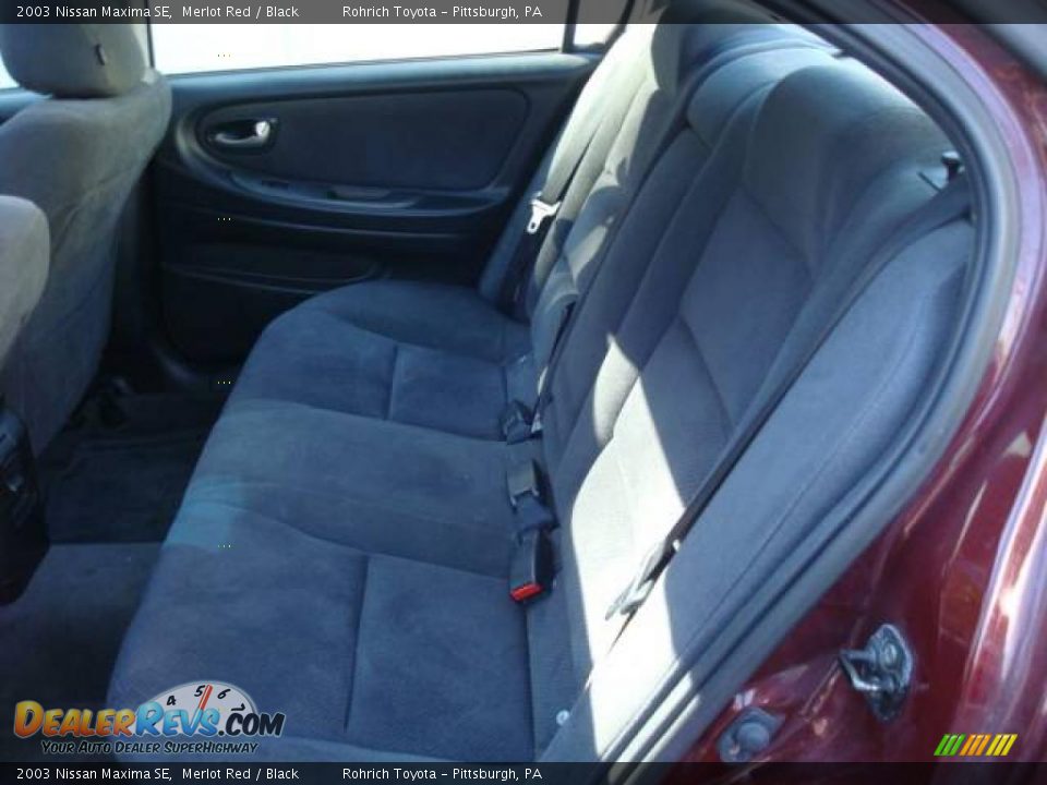 2003 Nissan Maxima SE Merlot Red / Black Photo #11