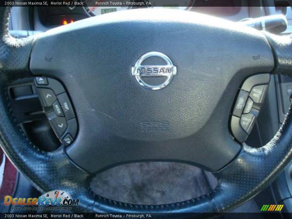 2003 Nissan Maxima SE Merlot Red / Black Photo #16