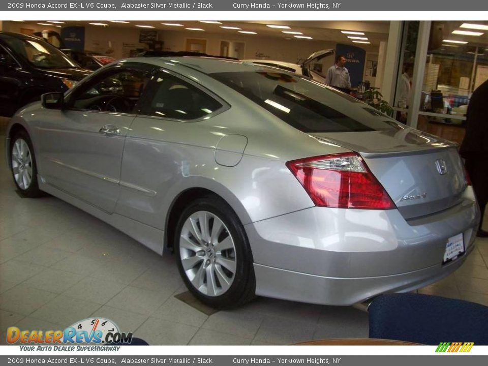 2009 Honda Accord EX-L V6 Coupe Alabaster Silver Metallic / Black Photo #2