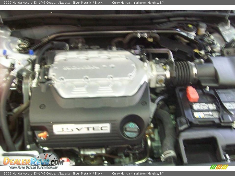 2009 Honda Accord EX-L V6 Coupe Alabaster Silver Metallic / Black Photo #8