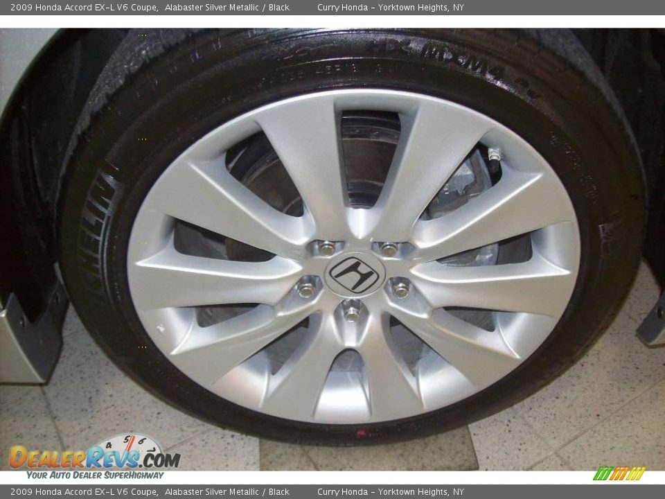 2009 Honda Accord EX-L V6 Coupe Alabaster Silver Metallic / Black Photo #9