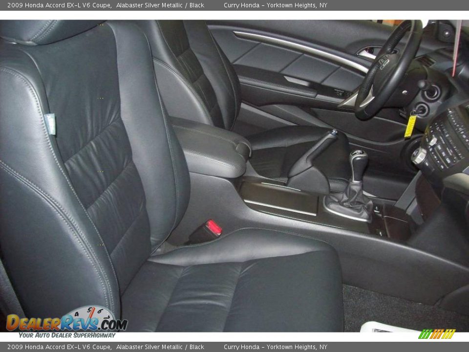 2009 Honda Accord EX-L V6 Coupe Alabaster Silver Metallic / Black Photo #13