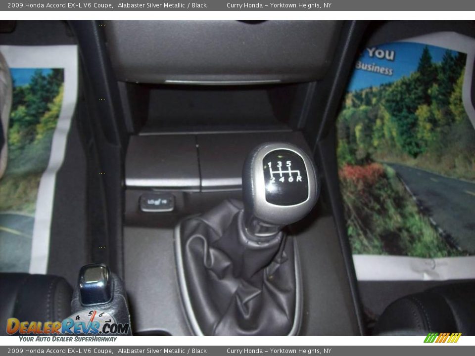 2009 Honda Accord EX-L V6 Coupe Alabaster Silver Metallic / Black Photo #16