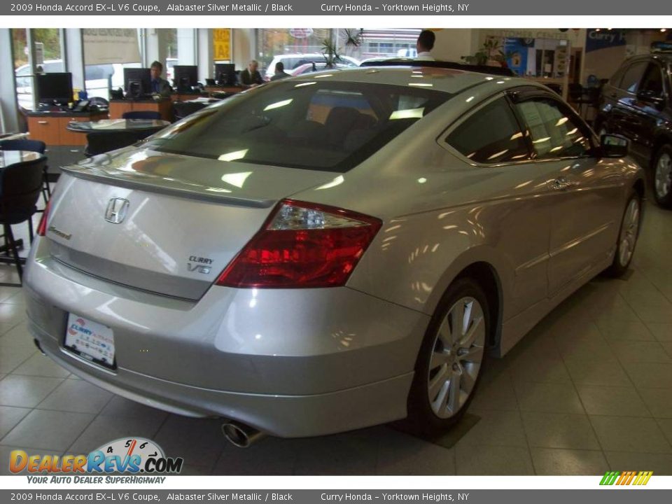 2009 Honda Accord EX-L V6 Coupe Alabaster Silver Metallic / Black Photo #22