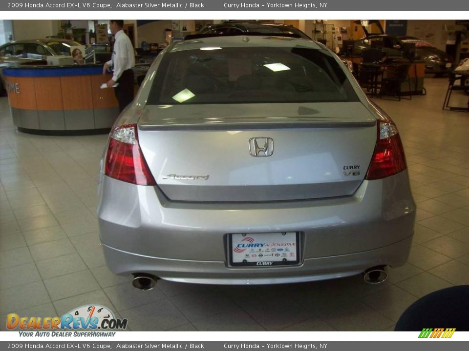 2009 Honda Accord EX-L V6 Coupe Alabaster Silver Metallic / Black Photo #23