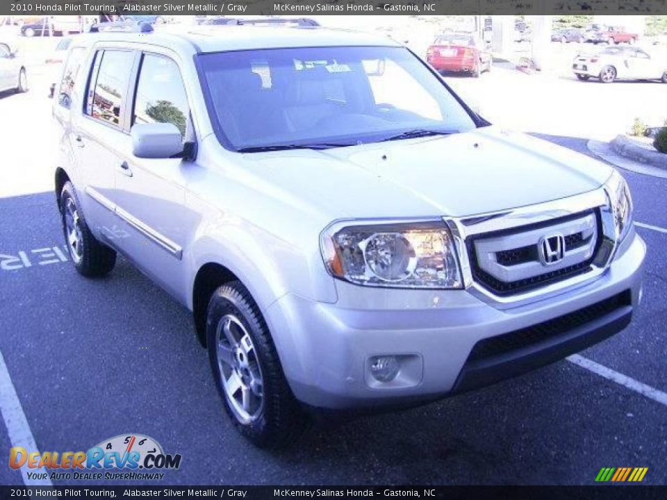 2010 Honda Pilot Touring Alabaster Silver Metallic / Gray Photo #5