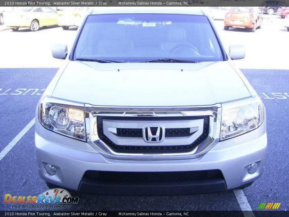 2010 Honda Pilot Touring Alabaster Silver Metallic / Gray Photo #6