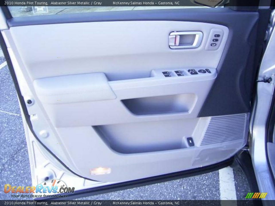 2010 Honda Pilot Touring Alabaster Silver Metallic / Gray Photo #7