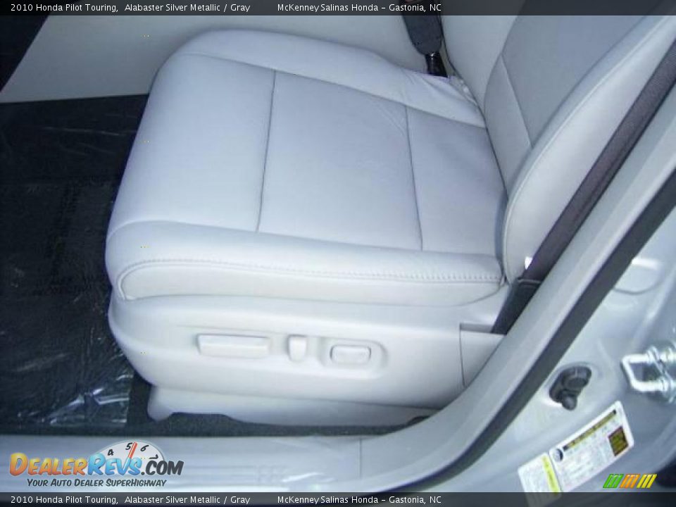 2010 Honda Pilot Touring Alabaster Silver Metallic / Gray Photo #8