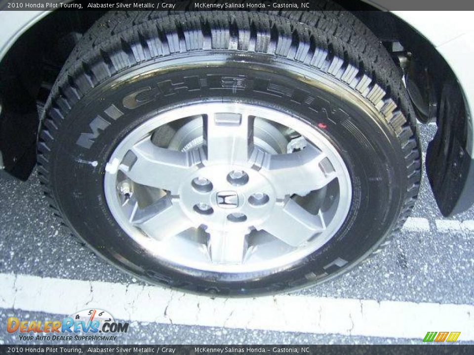 2010 Honda Pilot Touring Alabaster Silver Metallic / Gray Photo #12
