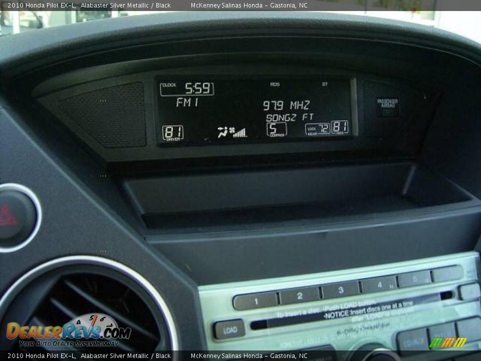 2010 Honda Pilot EX-L Alabaster Silver Metallic / Black Photo #27