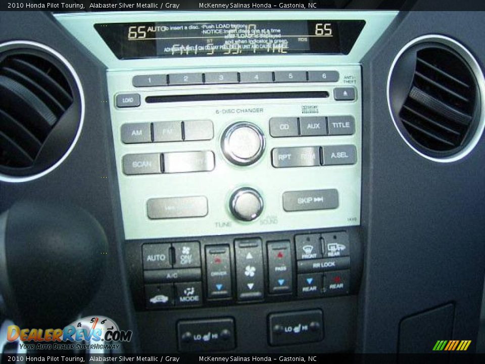 2010 Honda Pilot Touring Alabaster Silver Metallic / Gray Photo #28