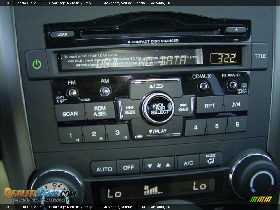 2010 Honda CR-V EX-L Opal Sage Metallic / Ivory Photo #26