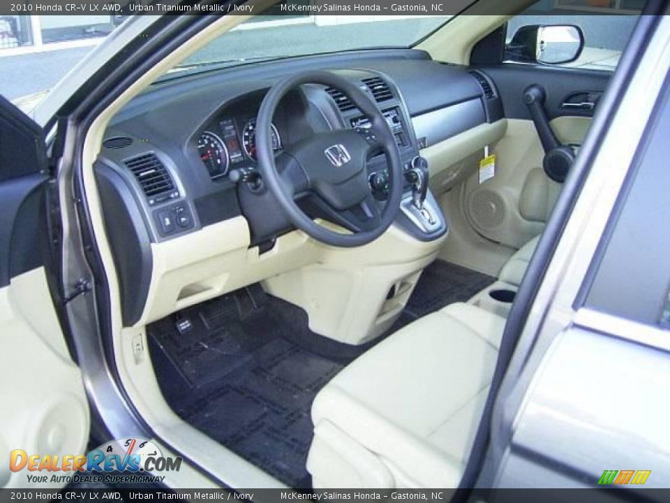 2010 Honda CR-V LX AWD Urban Titanium Metallic / Ivory Photo #28