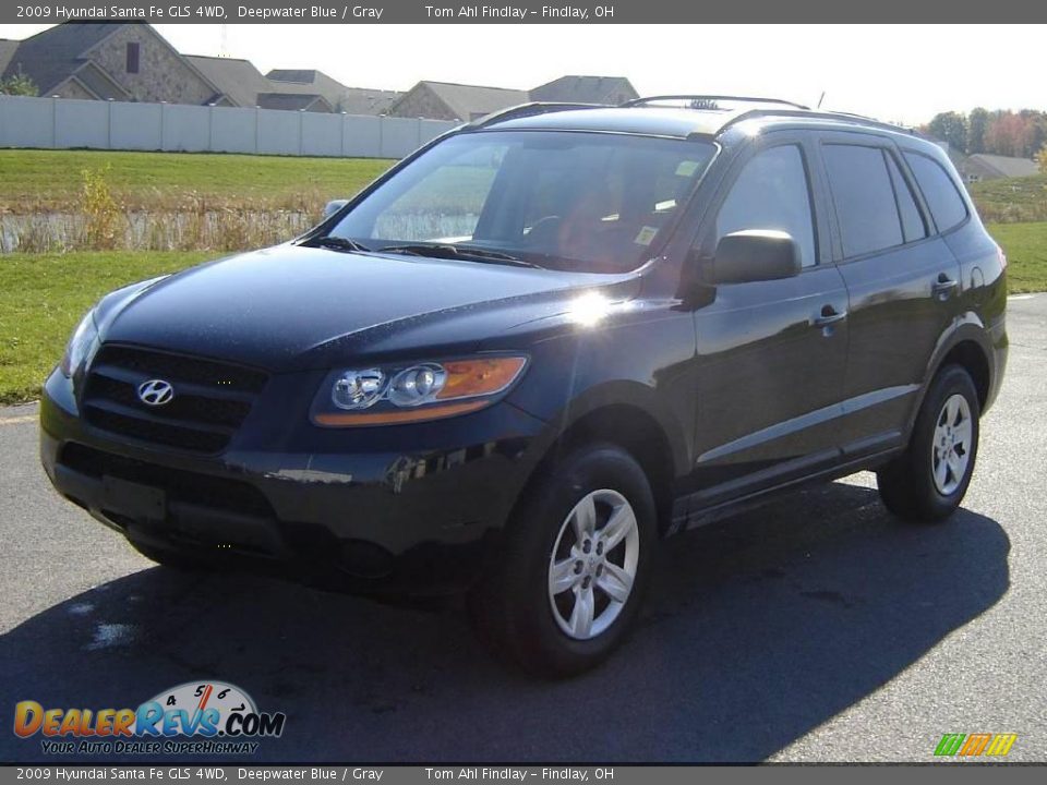 2009 Hyundai Santa Fe GLS 4WD Deepwater Blue / Gray Photo #1