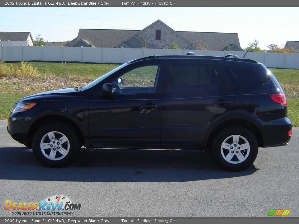 2009 Hyundai Santa Fe GLS 4WD Deepwater Blue / Gray Photo #2