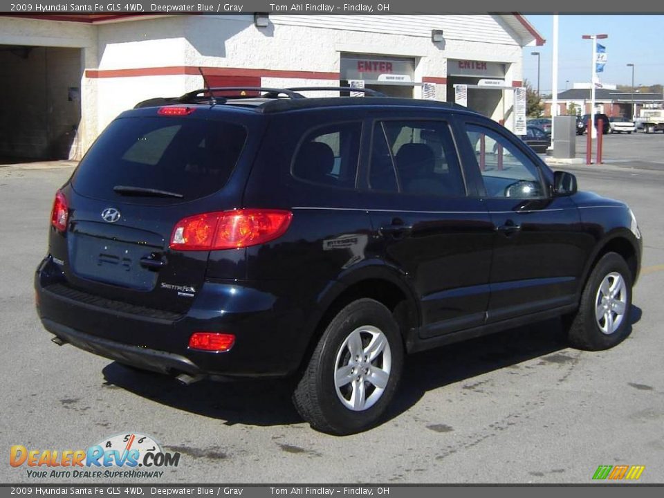 2009 Hyundai Santa Fe GLS 4WD Deepwater Blue / Gray Photo #5