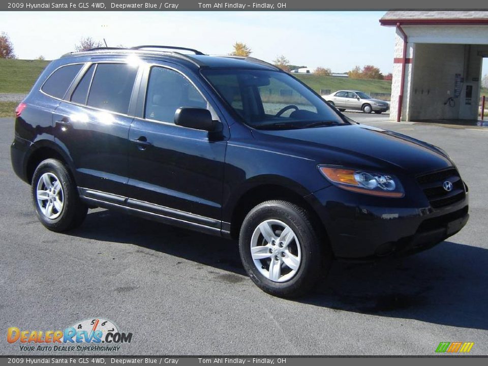 2009 Hyundai Santa Fe GLS 4WD Deepwater Blue / Gray Photo #7