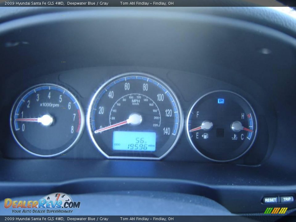 2009 Hyundai Santa Fe GLS 4WD Deepwater Blue / Gray Photo #14