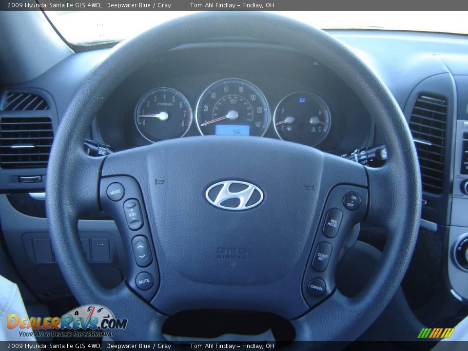 2009 Hyundai Santa Fe GLS 4WD Deepwater Blue / Gray Photo #15