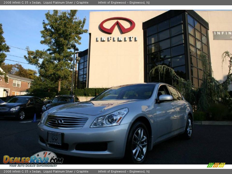 2008 Infiniti G 35 x Sedan Liquid Platinum Silver / Graphite Photo #1