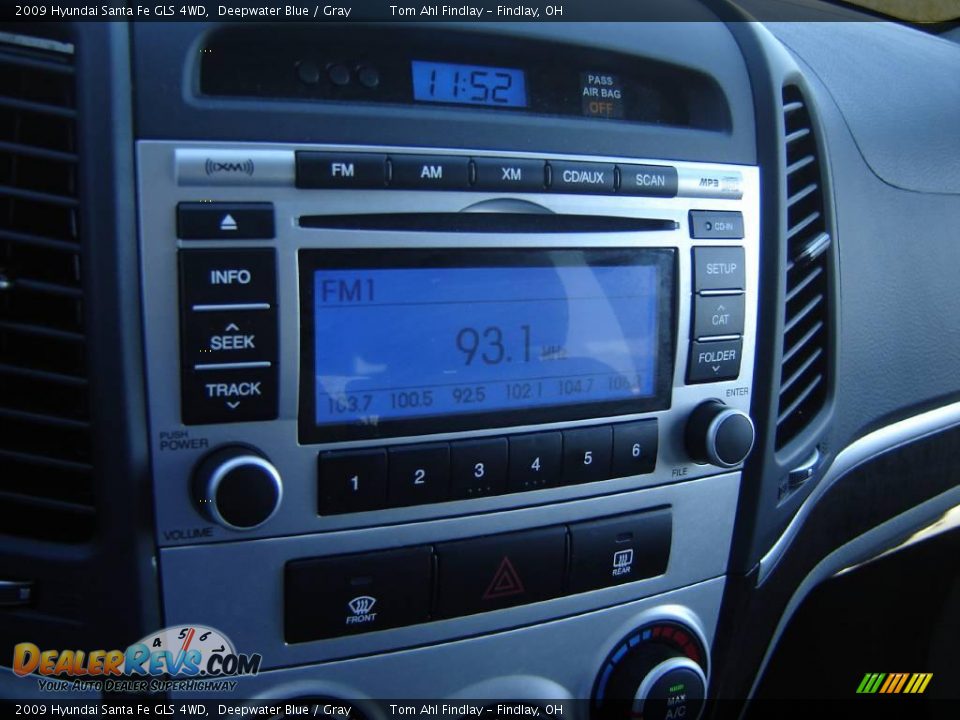 2009 Hyundai Santa Fe GLS 4WD Deepwater Blue / Gray Photo #17