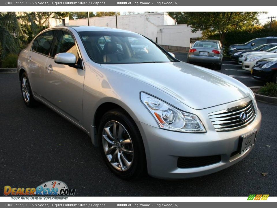 2008 Infiniti G 35 x Sedan Liquid Platinum Silver / Graphite Photo #3
