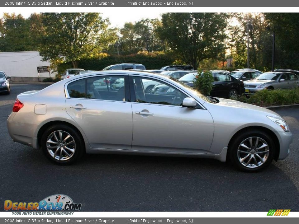 2008 Infiniti G 35 x Sedan Liquid Platinum Silver / Graphite Photo #4
