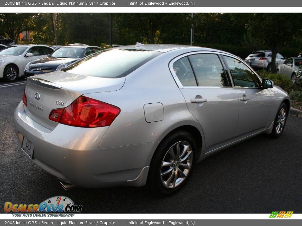 2008 Infiniti G 35 x Sedan Liquid Platinum Silver / Graphite Photo #5
