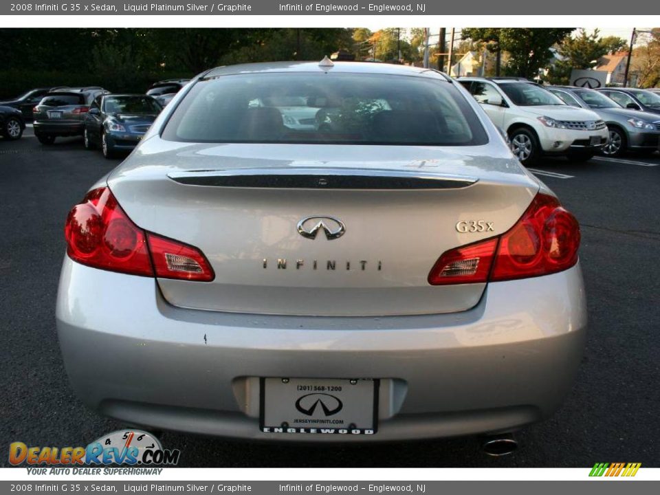 2008 Infiniti G 35 x Sedan Liquid Platinum Silver / Graphite Photo #6