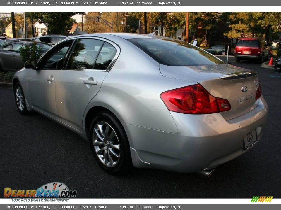 2008 Infiniti G 35 x Sedan Liquid Platinum Silver / Graphite Photo #7