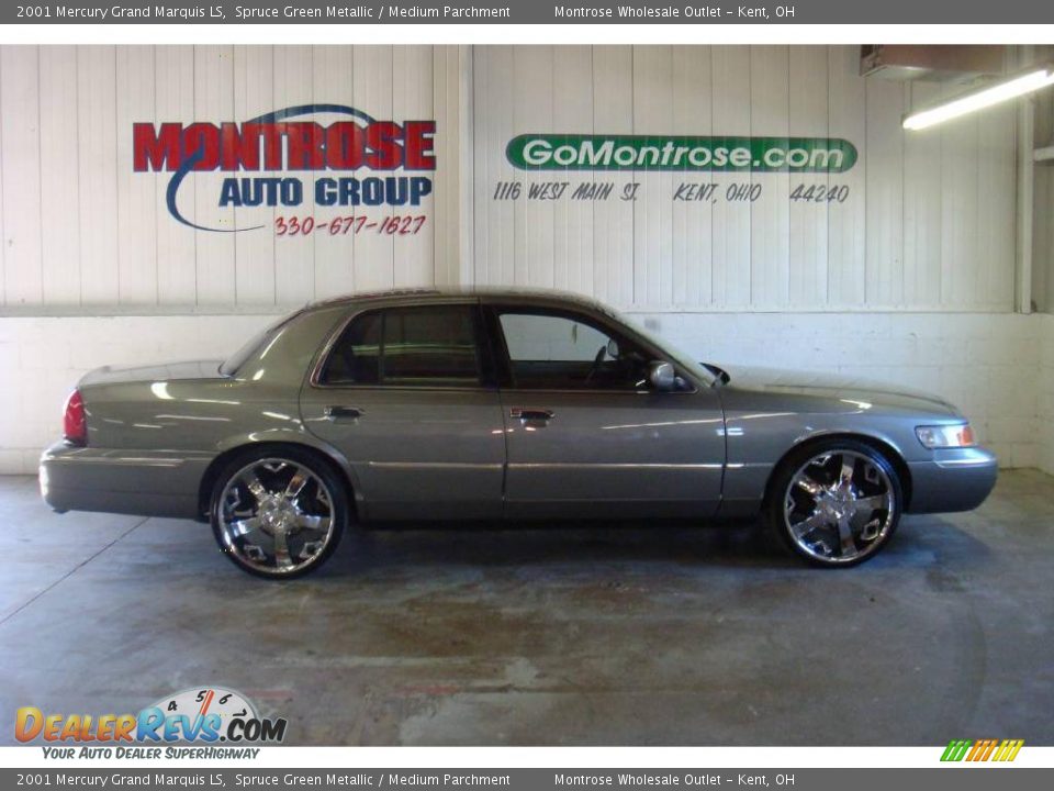 2001 Mercury Grand Marquis LS Spruce Green Metallic / Medium Parchment Photo #1