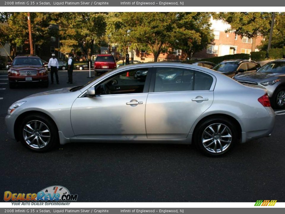 2008 Infiniti G 35 x Sedan Liquid Platinum Silver / Graphite Photo #8