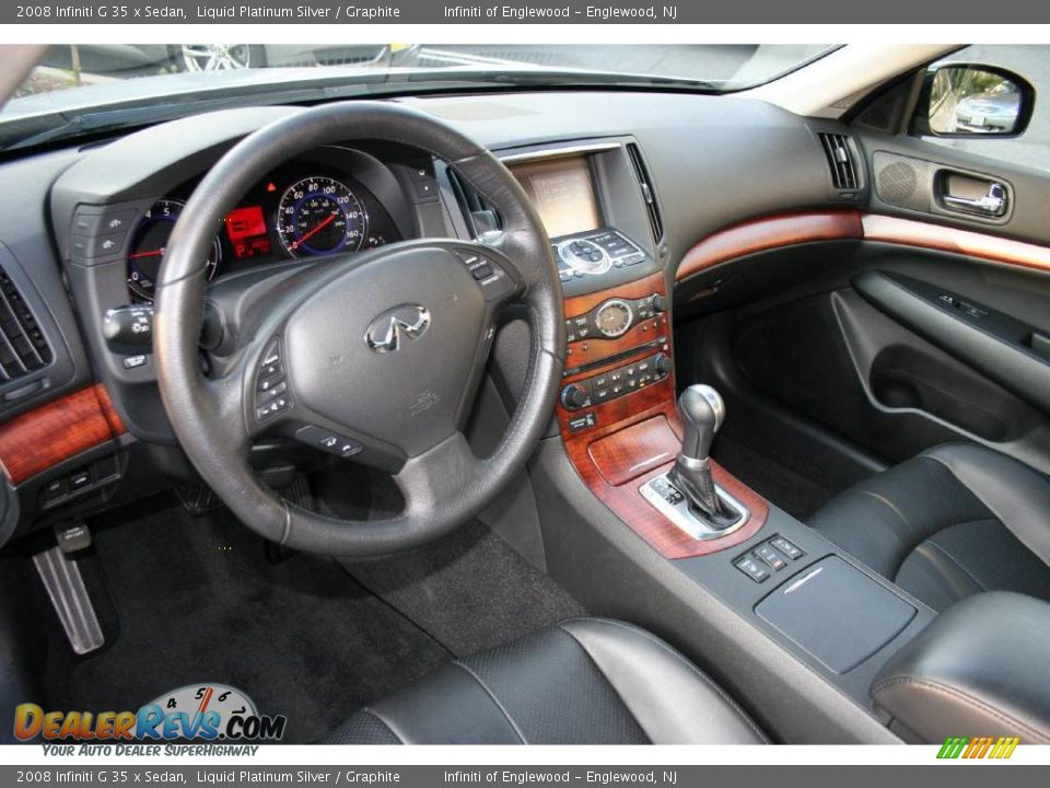 2008 Infiniti G 35 x Sedan Liquid Platinum Silver / Graphite Photo #10