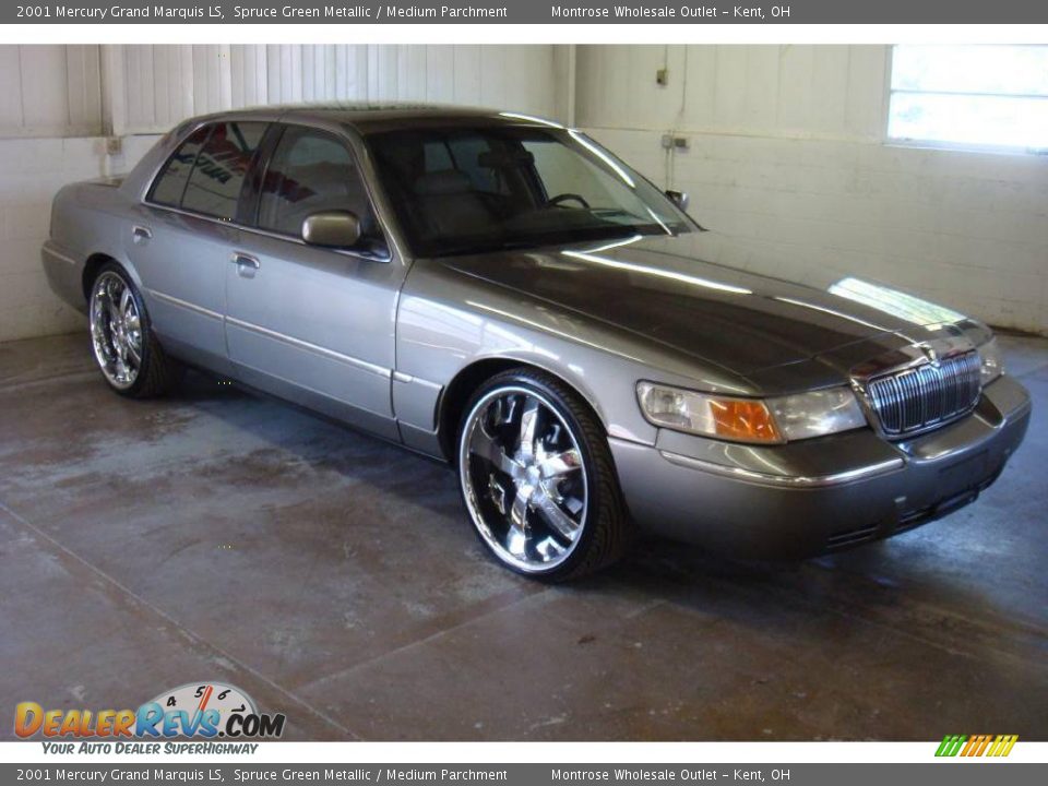2001 Mercury Grand Marquis LS Spruce Green Metallic / Medium Parchment Photo #4