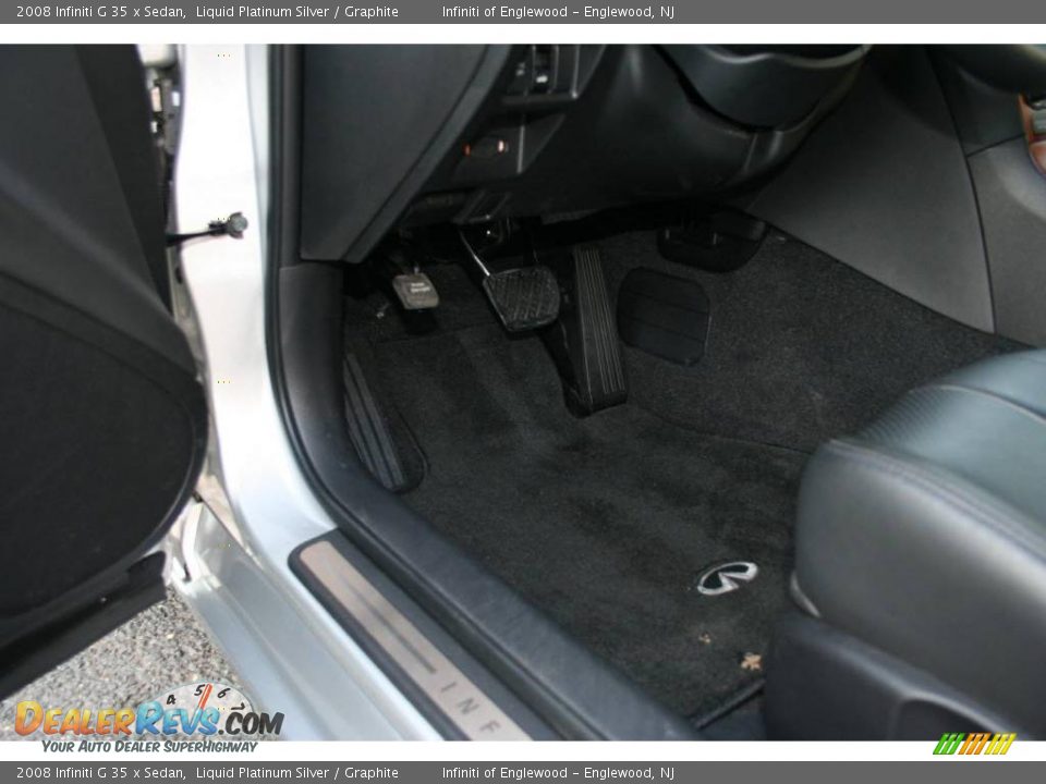 2008 Infiniti G 35 x Sedan Liquid Platinum Silver / Graphite Photo #11