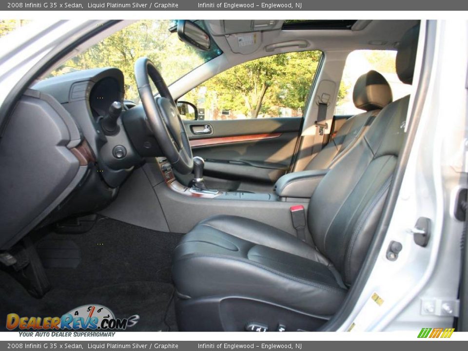 2008 Infiniti G 35 x Sedan Liquid Platinum Silver / Graphite Photo #12