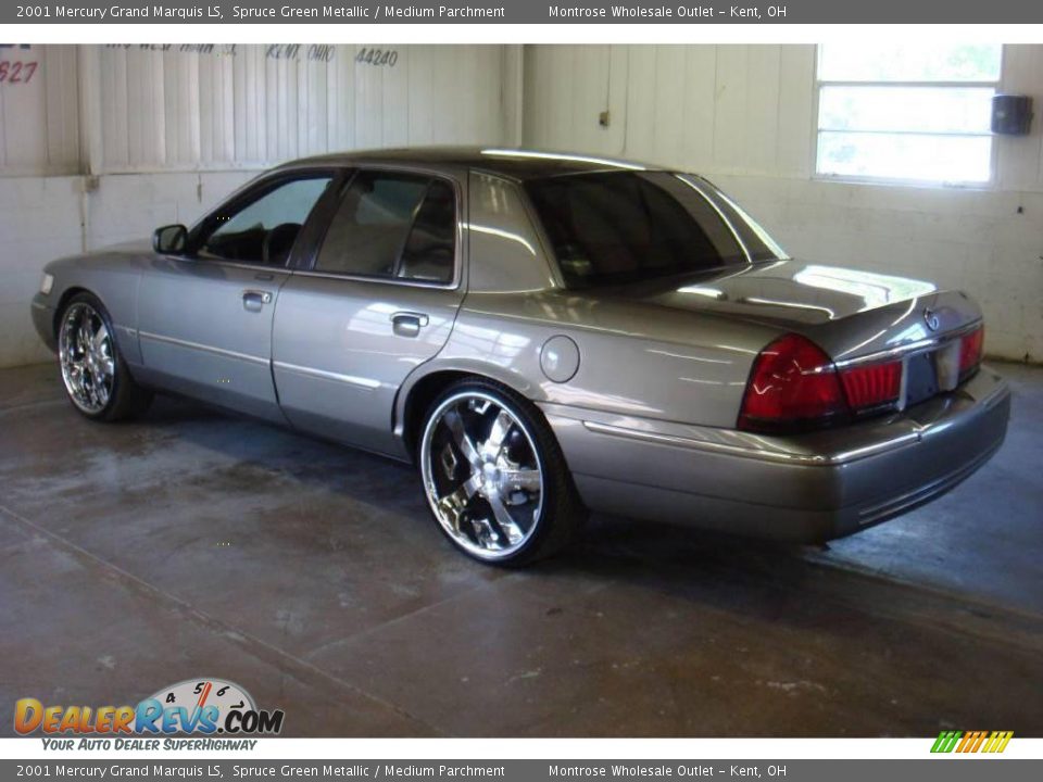 2001 Mercury Grand Marquis LS Spruce Green Metallic / Medium Parchment Photo #6